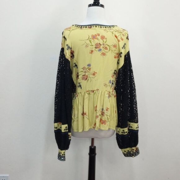 Free People Boogie All Night Embellished Blouse - L - Picture 11 of 15